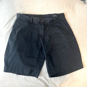 Mens 9 inch Polo Ralph Lauren Navy Shorts
